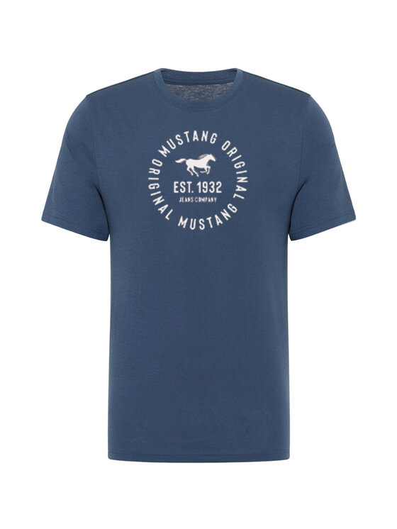 Mustang Mustang T-Shirt Style Alex Granatowy Regular Fit