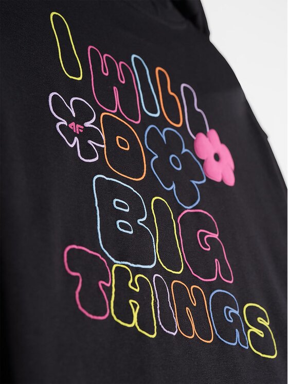 4F 4F Sweatshirt 4FJAW23TSWSF645 Schwarz Regular Fit