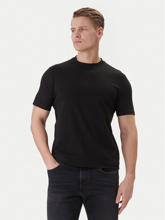 KARL LAGERFELD Tricou 755047 562235 Negru Regular Fit