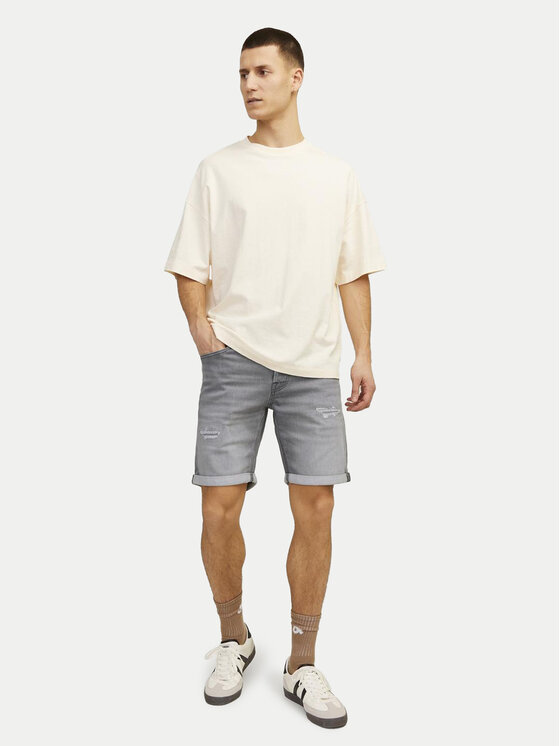 Jack&Jones Jack&Jones Džínsové šortky Rick Icon 12249212 Sivá Regular Fit