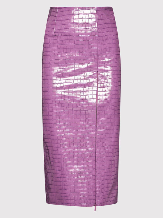 ROTATE ROTATE Sukňa z imitácie kože Leeds Pencil Skirt RT546 Fialová Regular Fit