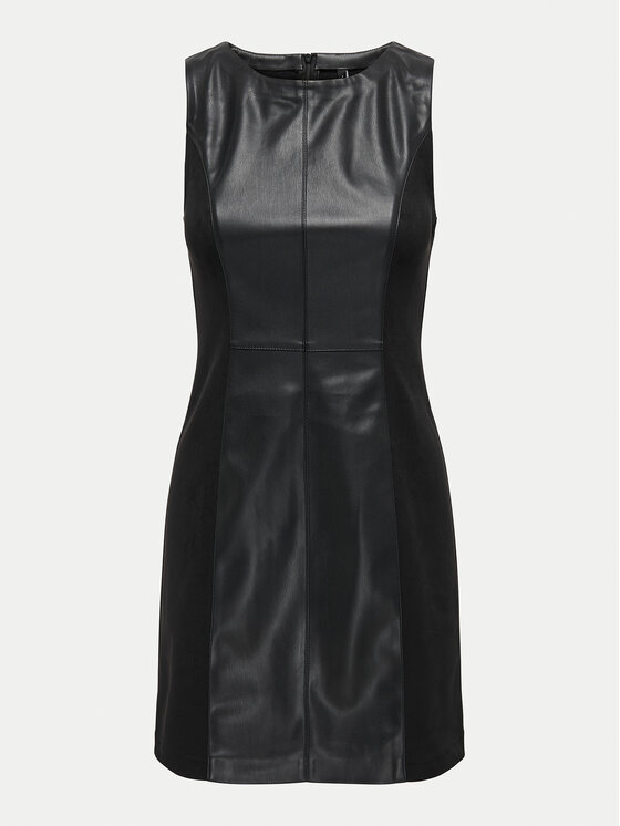 ONLY ONLY Шкіряна сукня Rafia 15330045 Чорний Slim Fit