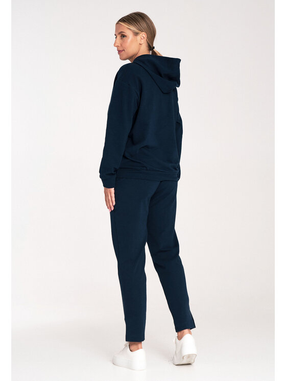 FIGL FIGL Bluza M1034 Granatowy Regular Fit