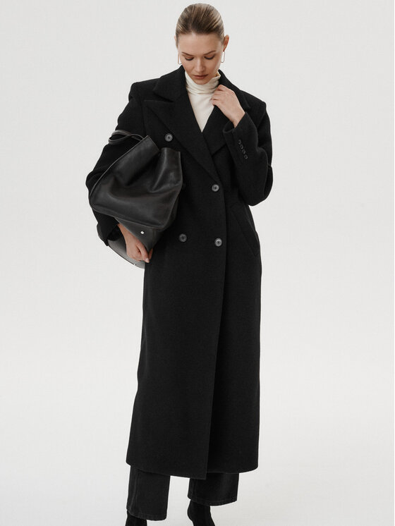 MARI PRETI MARI PRETI Cappotto Caldessa Nero Regular Fit