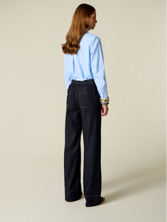 Oltre Oltre Jeans P404R009270N034 Blu Baggy Fit