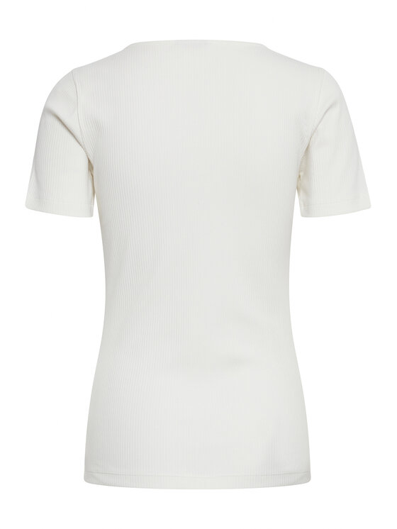 ICHI ICHI Μπλουζάκι 20115914 Λευκό Slim Fit