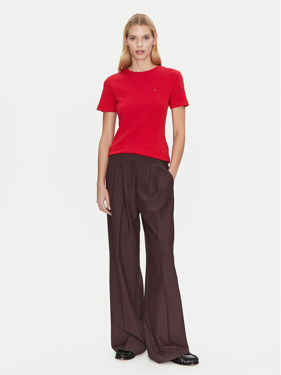 Tommy Hilfiger Tommy Hilfiger Marškinėliai New Cody WW0WW40587 Raudona Slim Fit
