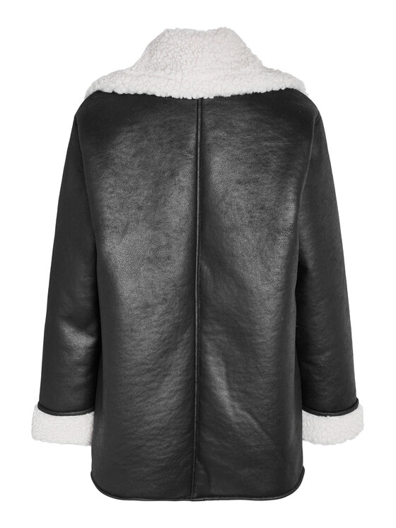 Noisy May Noisy May Fellmantel 27028520 Schwarz Relaxed Fit