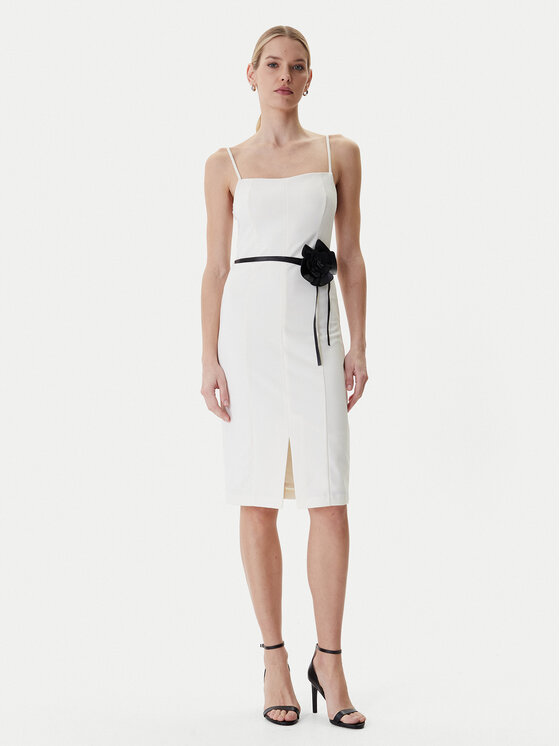 Guess Guess Rochie cocktail W6RK0G KC9O0 Écru Regular Fit