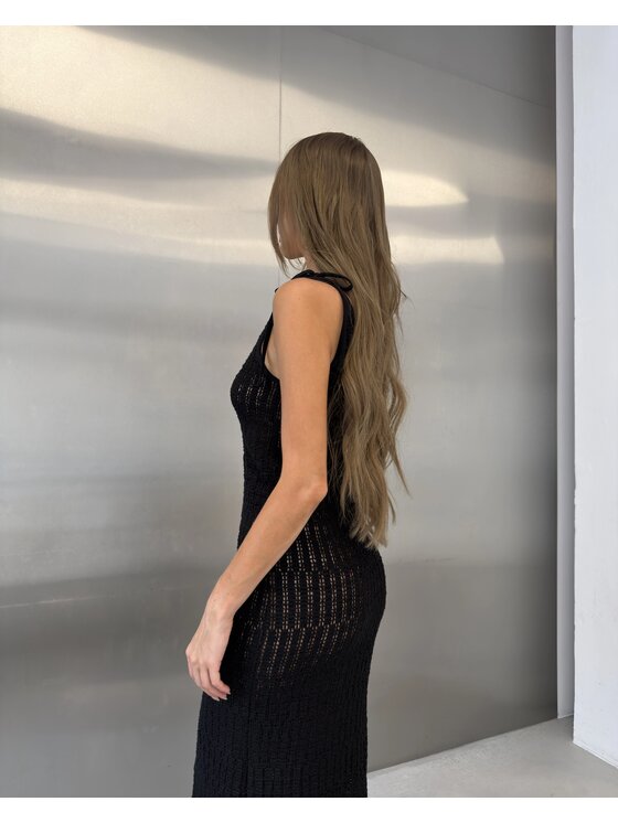 Le Songe Le Songe Sukienka letnia LIMA Czarny Regular Fit