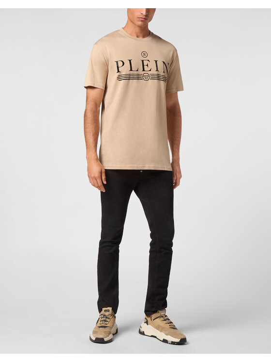 PHILIPP PLEIN PHILIPP PLEIN T-Shirt 14923 Beżowy Regular Fit
