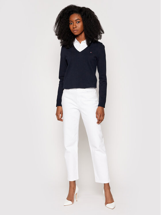 Tommy Hilfiger Tommy Hilfiger Džemper Heritage WW0WW25294 Tamnoplava Regular Fit