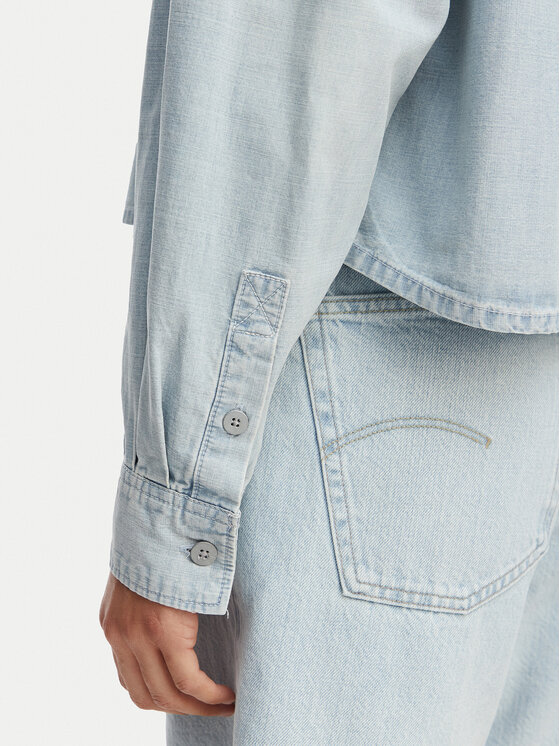 G-Star Raw G-Star Raw džinsiniai marškiniai Resort D29076-E356 Šviesiai mėlyna Relaxed Fit