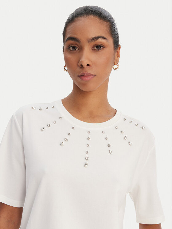 Morgan Morgan T-Shirt 261-DOURRA Biały Straight Fit