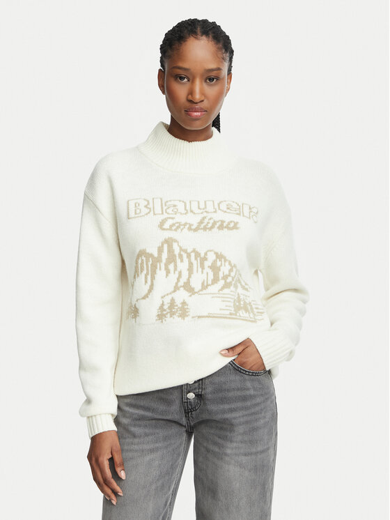 Blauer Blauer Pullover Fanesy 26WBLDM10617 007648 Creme Relaxed Fit