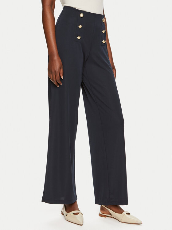 LAUREN RALPH LAUREN Lauren Ralph Lauren Kalhoty z materiálu 200807573003 Tmavomodrá Wide Leg