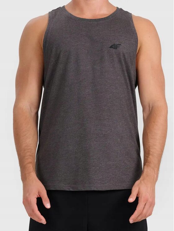 4F 4F T-Shirt 4FWMM00TSLEM307 Szary ciemny Active Fit