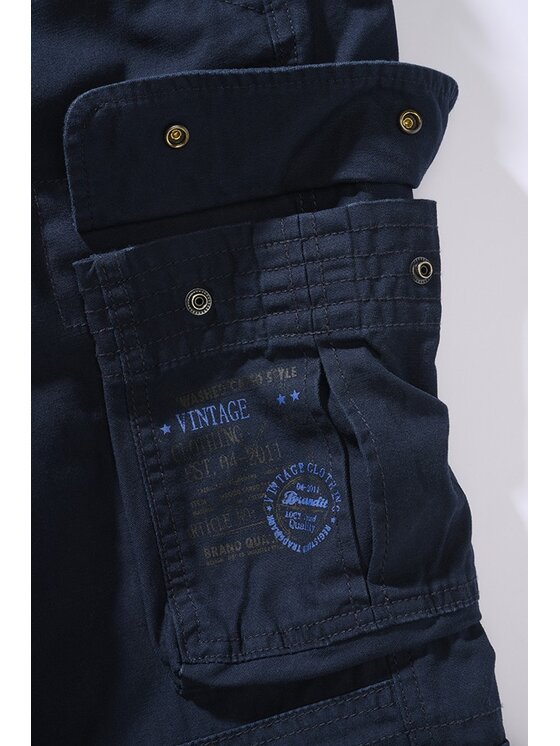 Brandit Brandit Spodnie materiałowe 1016.8 Granatowy Slim Fit