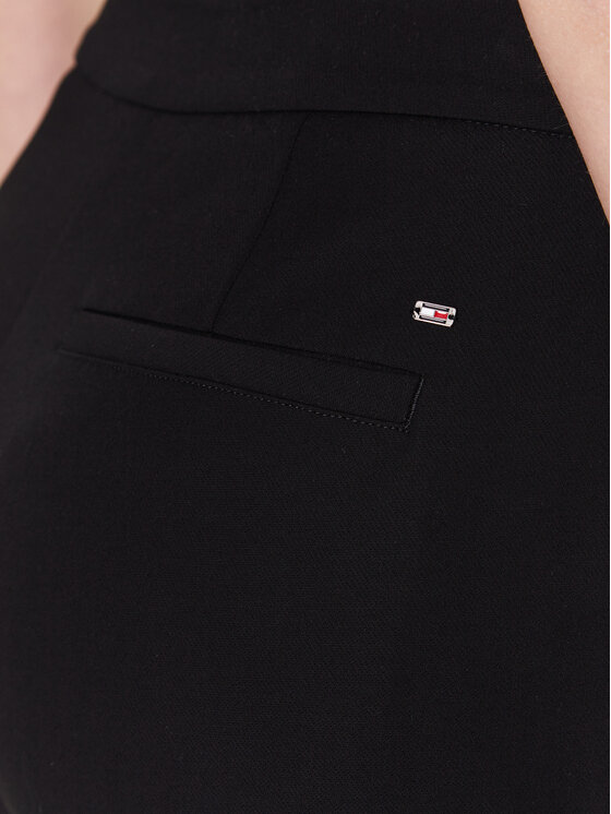 Tommy Hilfiger Tommy Hilfiger Hlače iz tkanine Vis Ny WW0WW37618 Črna Slim Fit