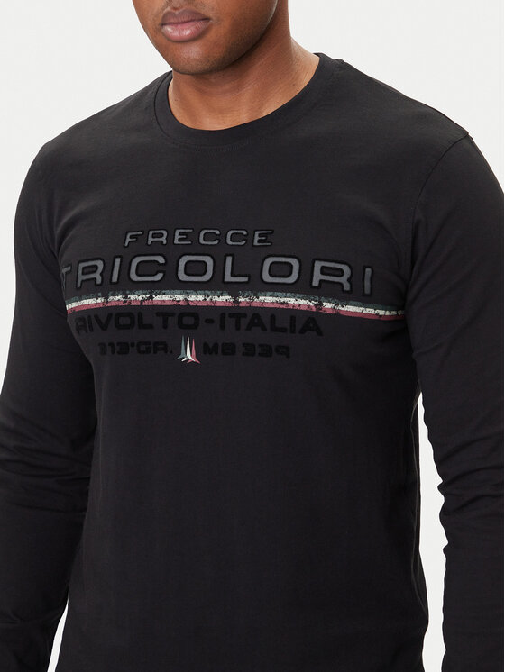 Aeronautica Militare Aeronautica Militare Marškinėliai ilgomis rankovėmis 252TS2474UJ00641 Juoda Regular Fit