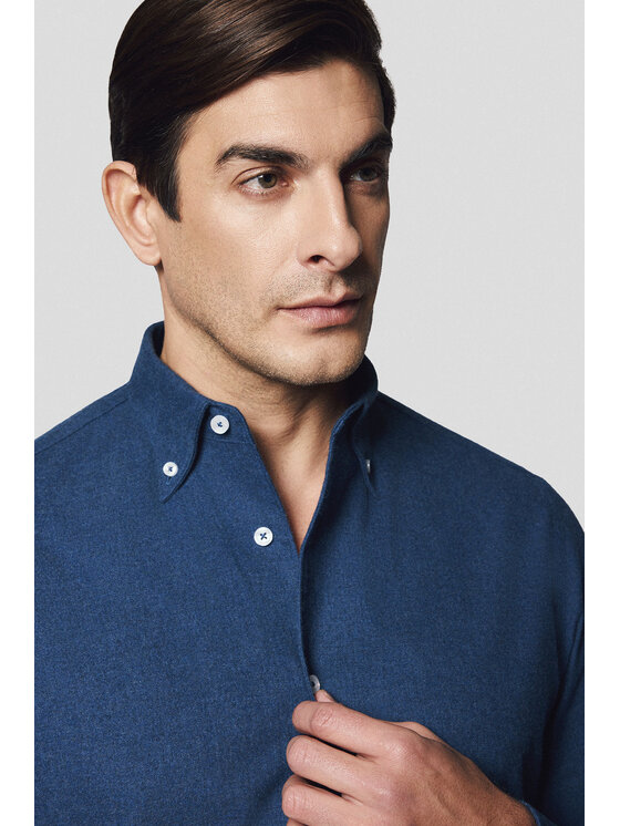 Lancerto Lancerto Koszula Guro KO073224000014 Granatowy Slim Fit