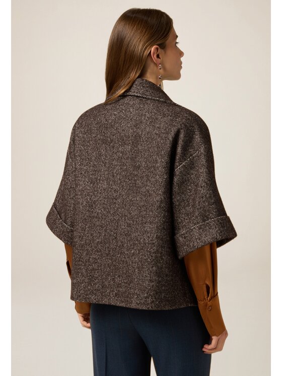 Oltre Oltre Cappotto 8011J000251N0Z2 Marrone Baggy Fit