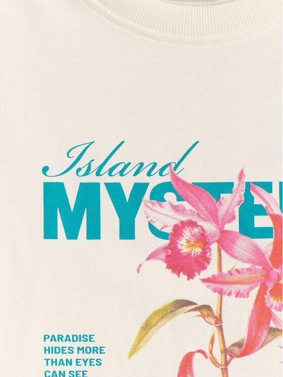 4F 4F T-Shirt TROPIC ORCHID Biały Regular Fit