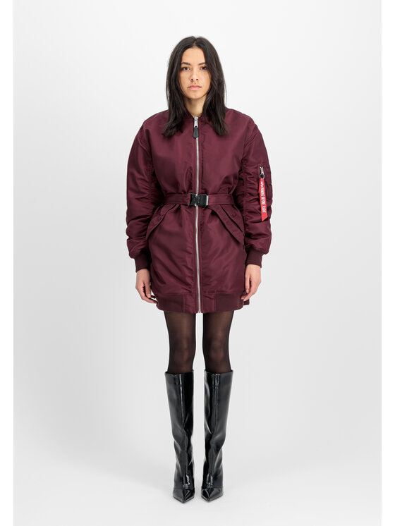 Alpha Industries Alpha Industries Kurtka bomber MA-1 Coat Bomber Jacket Women Bordowy Relaxed Fit