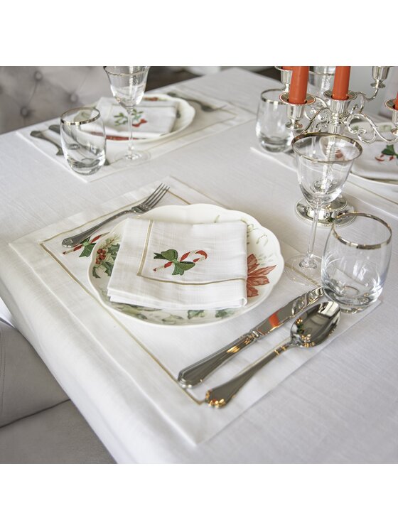 Roseberry Home Roseberry Home Podkładka na stół Mistletoe Panama Biały