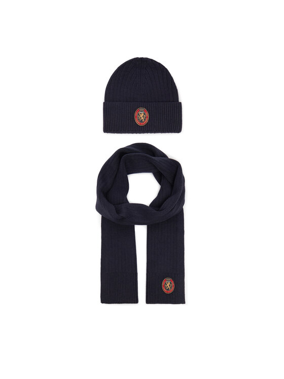 Tommy Hilfiger Tommy Hilfiger Set berretto e sciarpa Th Crest Giftpack AM0AM14586 Blu scuro