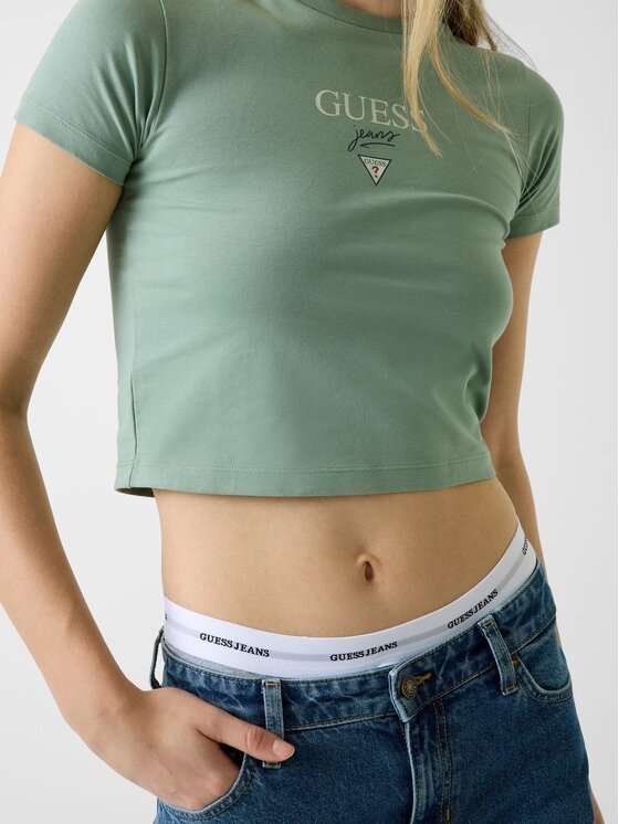 Guess Jeans Guess Jeans Футболка 180328 Зелений Classic Fit