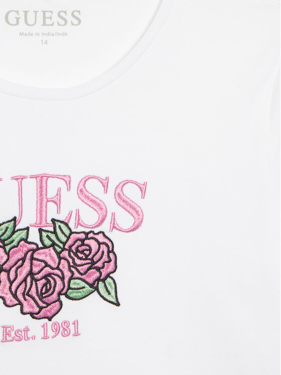 Guess Guess T-Shirt J6RI06 K6YW4 Biały Regular Fit