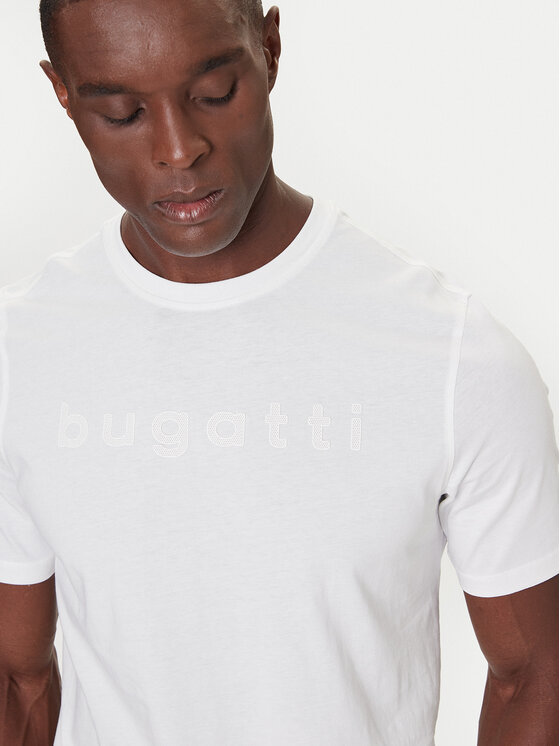 Bugatti Bugatti Marškinėliai 8350-85043D Balta Regular Fit
