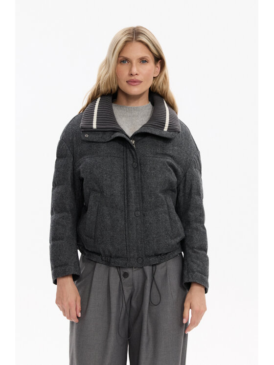 Deni Cler Milano Deni Cler Milano Kurtka przejściowa T-DC-9072-F5-90-80-1 Szary Regular Fit