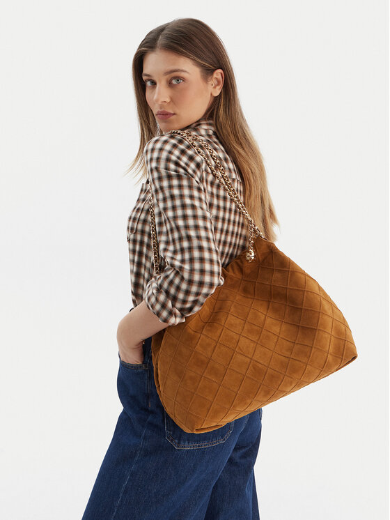 Tory Burch Tory Burch Kabelka Fleming Suede 166064 Hnědá