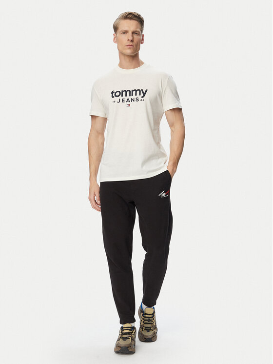 Tommy Jeans Tommy Jeans T-krekls Graphic DM0DM23376 Balts Slim Fit