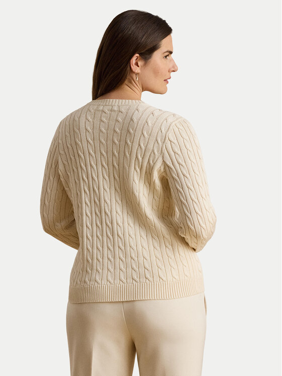 LAUREN RALPH LAUREN LAUREN RALPH LAUREN Kardigan 200P14040001 Kremowy Regular Fit