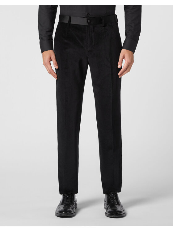 PHILIPP PLEIN PHILIPP PLEIN Spodnie materiałowe 1567 Czarny Regular Fit