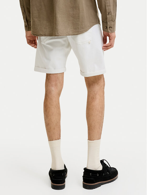 Jack & Jones Jack & Jones Kratke traperice Rick 12294338 Bijela Regular Fit