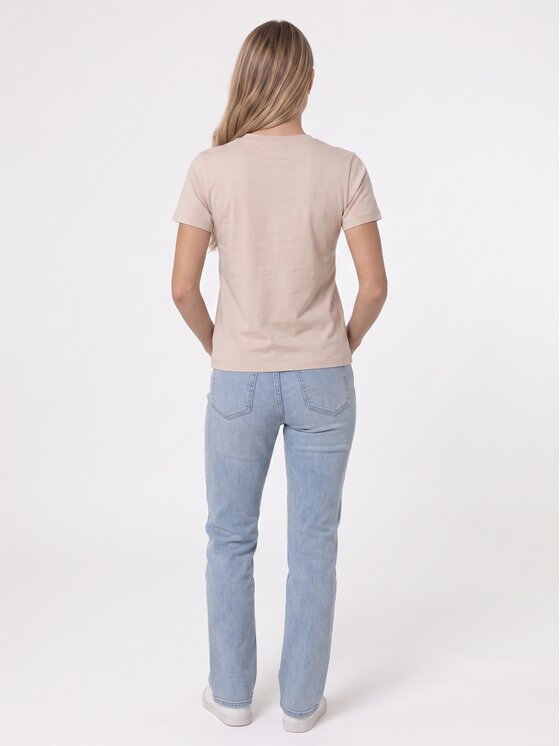 BASICLO BASICLO T-Shirt BSL-004-30 Beżowy Regular Fit