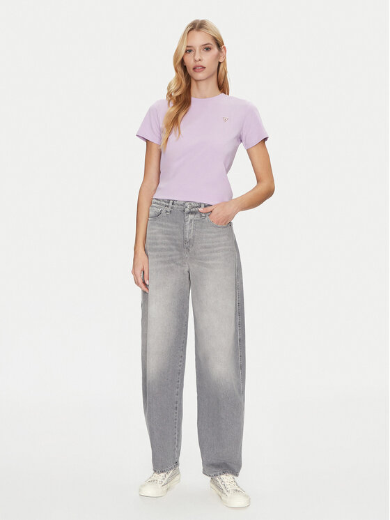 Guess Jeans Guess Jeans Marškinėliai W4YI10 J1314 Violetinė Regular Fit