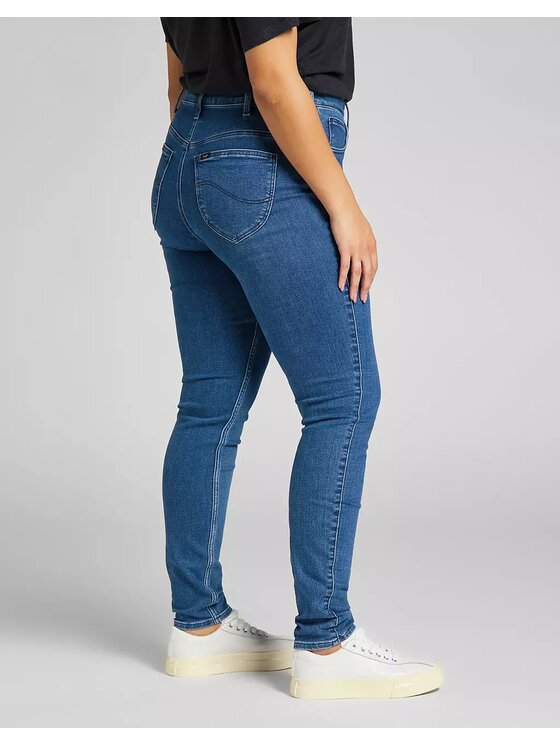 Lee Lee Jeansy SCARLETT HIGH Niebieski Skinny Fit