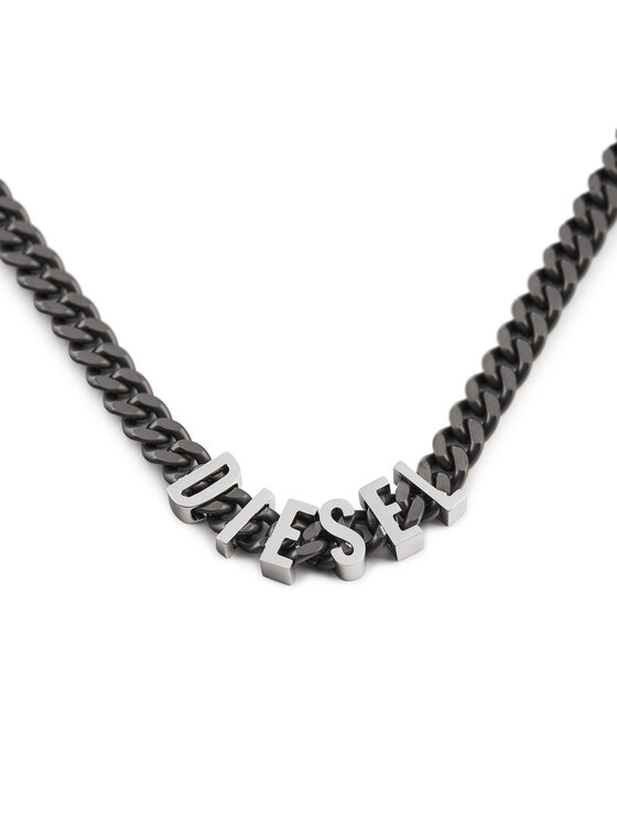 Diesel Diesel Naszyjnik Font Chain DX1487060 Czarny