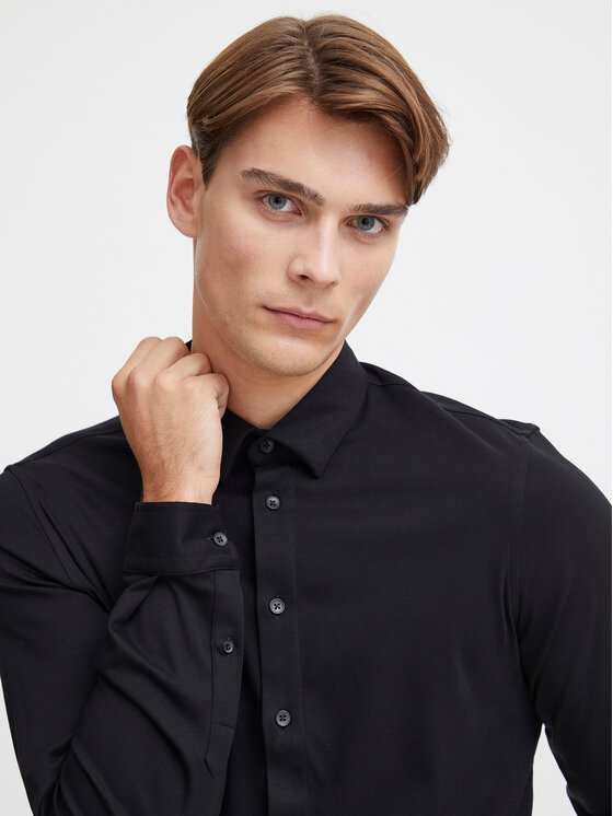Casual Friday Casual Friday Marškiniai 20504841 Juoda Slim Fit