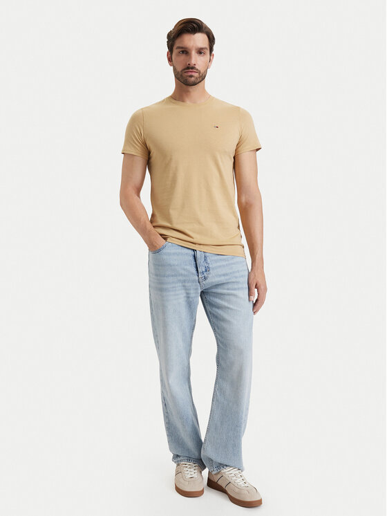 Tommy Jeans Tommy Jeans T-krekls DM0DM04411 Bēšs Slim Fit
