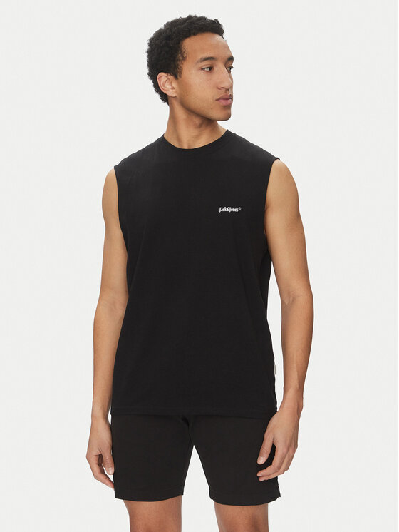 Jack&Jones Męski Tank top, rozmiar S, Czarny, Varenna 12273524