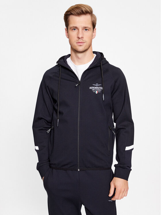 Aeronautica Militare Mikina 232FE1826F528 Tmavomodrá Regular Fit
