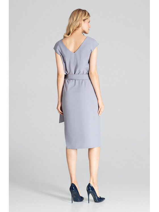 FIGL FIGL Sukienka M674 Szary Regular Fit