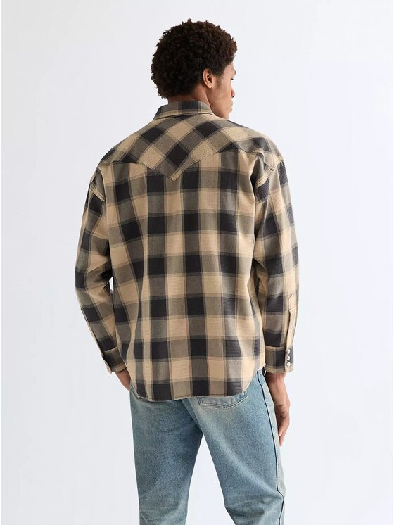 Wrangler Wrangler Koszula WESTERN SHIRT Brązowy Relaxed Fit