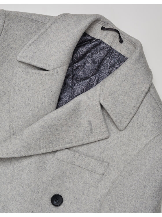 Borgio Borgio Płaszcz zimowy sortino Szary Slim Fit